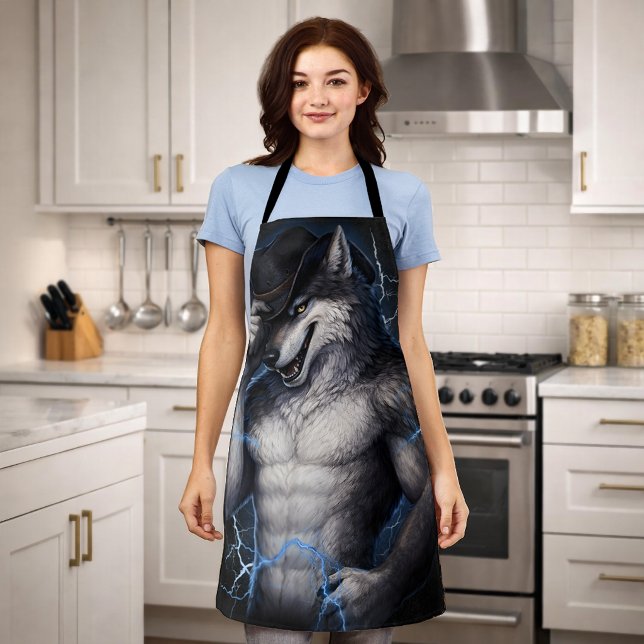 Tablier No More Mr Nice Guy Funny Alpha Wolf Meme Brainrot (Créateur téléchargé)