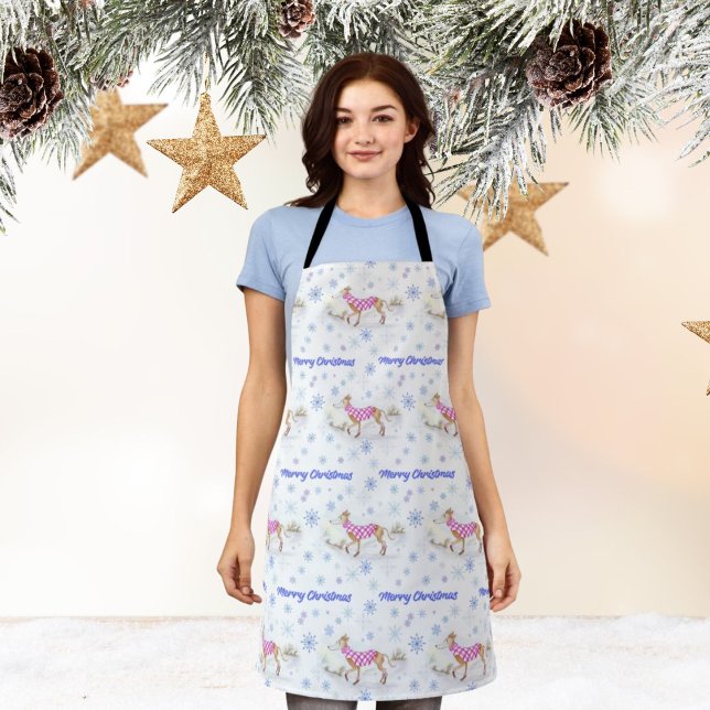 Tablier Noël à l'aquarelle Whippet au chandail (Créateur téléchargé)