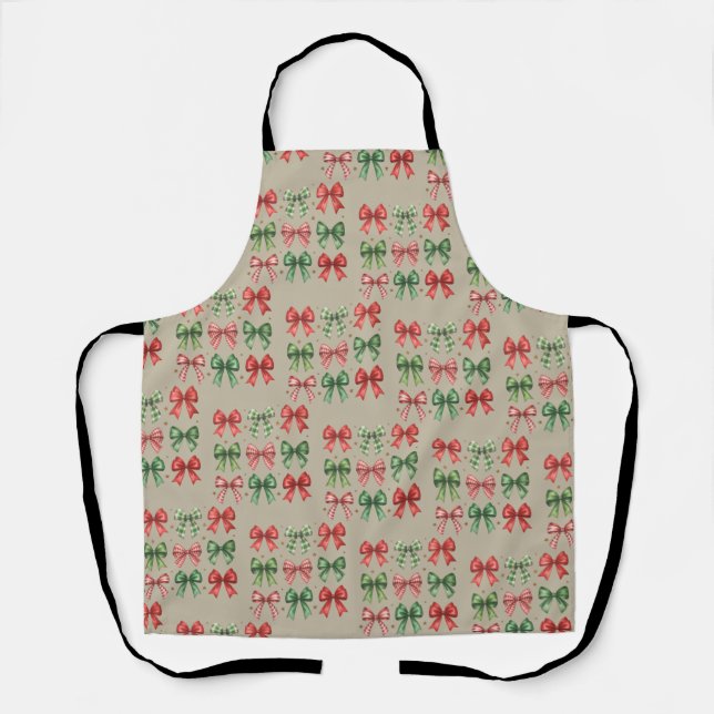 Tablier Noël Arc Coquette Joli Noël Vacances (Recto)