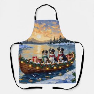 Tablier Noël Australien Shepherd Bateau Vacances