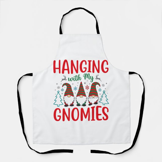 Tablier Noël avec mes Gnomes Gnome de Noël (Recto)