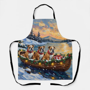 Tablier Noël Bateau Bulldog de Noël