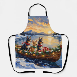 Tablier Noël Bateau de vacances de Kelpie australien