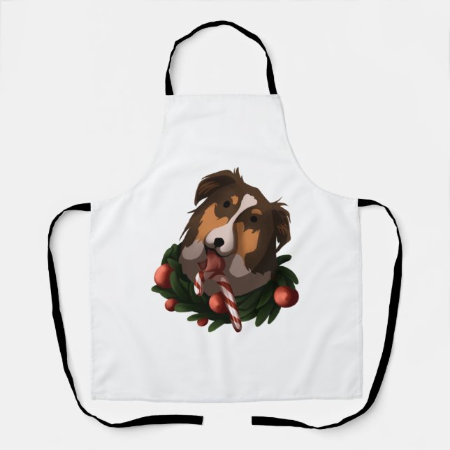Tablier noël berger australien classique T-shirt (Recto)