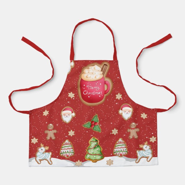 Tablier Noël biscuits de cuisine pour enfants Apron (Recto)