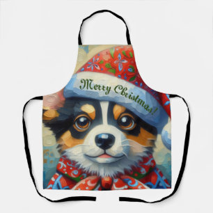 Tablier Noël Corgi Chien Chien Chien Chien Chien Chien San