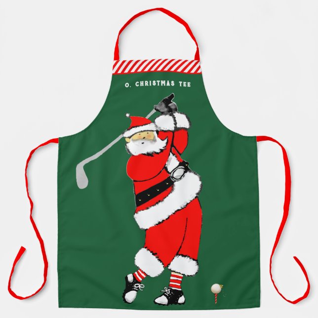 Tablier Noël de golf amusant (Recto)