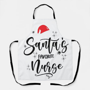 Tablier Noël de l'infirmière préférée de Santa 