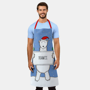Tablier Noël de l'ours polaire personnalisé