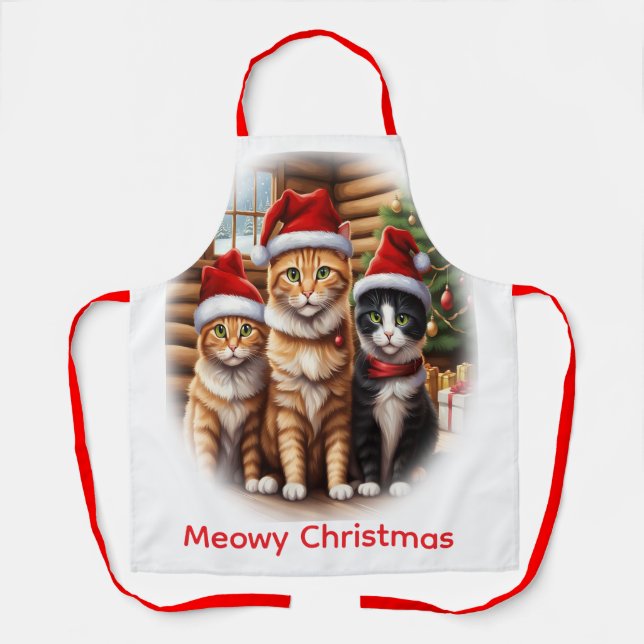 Tablier Noël des chatons mignons (Recto)