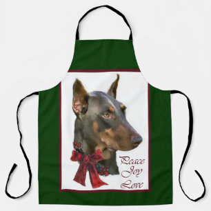 Tablier Noël Doberman Pinscher