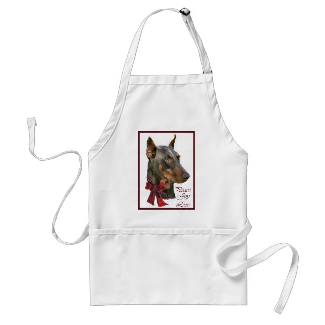 Tablier Noël Doberman Pinscher (Devant)