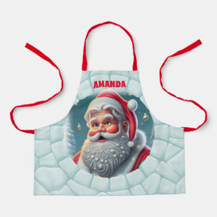 Tablier Noël du Père Noël 3D Enfants personnalisés