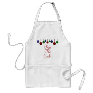 Tablier Noël "Embrasse Le Cuisinier ! Buffalo Plaid Motif