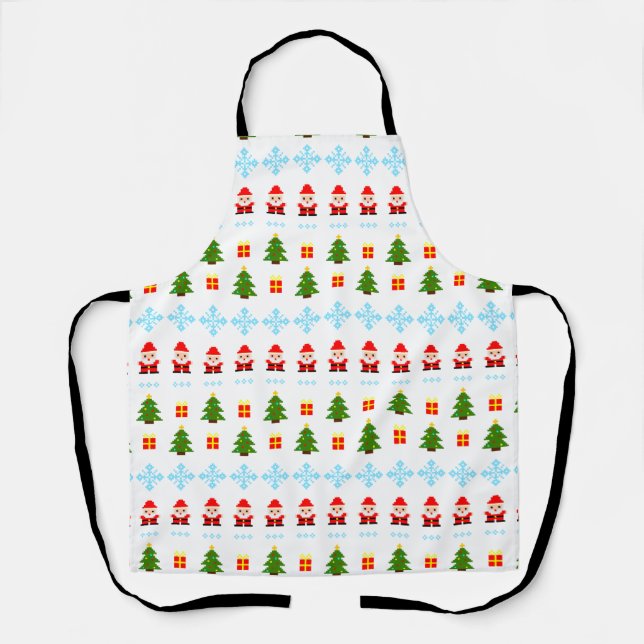 Tablier Noël en pixel art (Recto)