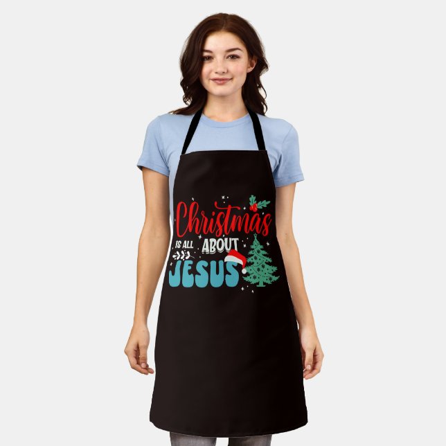 Tablier Noël est tout sur Jésus-43687 (Porté)