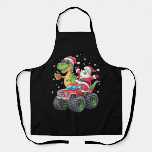 Tablier Noël Famille Correspondante Père Noël Truck Dinosa