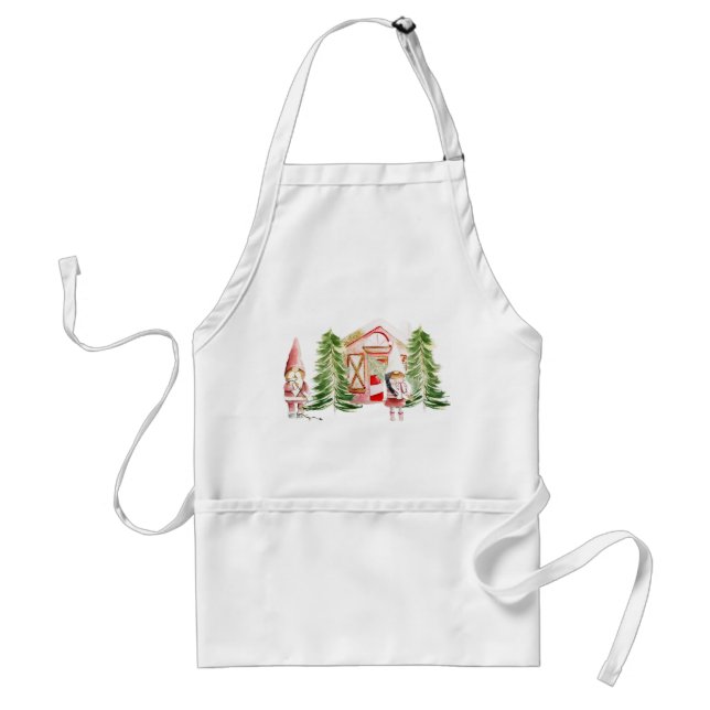 Tablier Noël Gnome Design 1  (Devant)