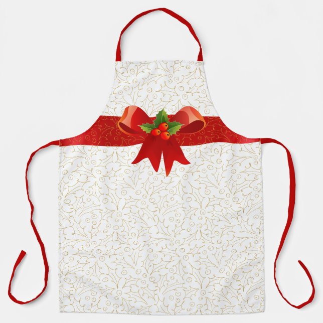 Tablier Noël Holly Jolly (Recto)