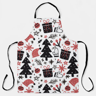 Tablier Noël Icônes Noël Arbre Santa Hat