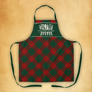 Tablier Noël Plaid Personnalisé Rustic Country Apron