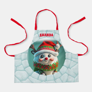 Tablier Noël Reindeer 3D Enfants personnalisés