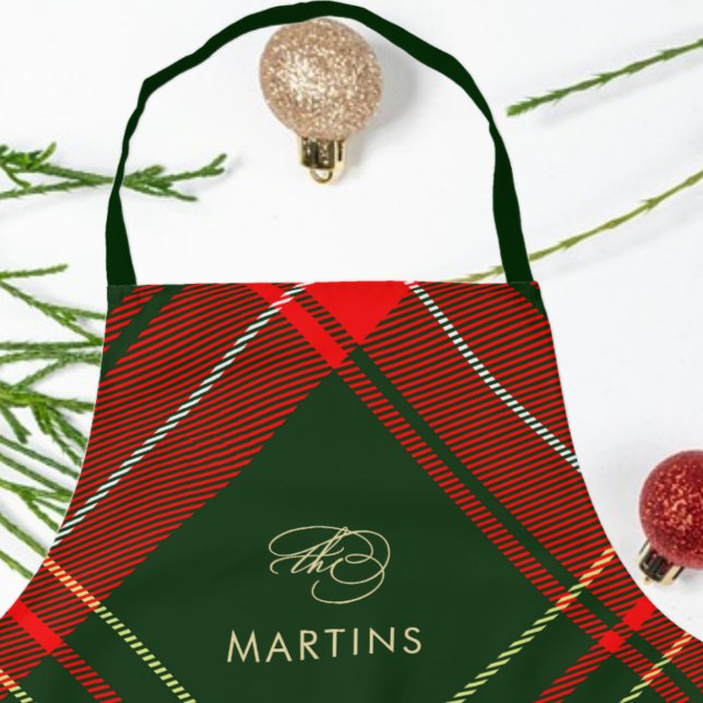 Tablier Noël Rouge classique Jour férié personnalisé (Créateur téléchargé)