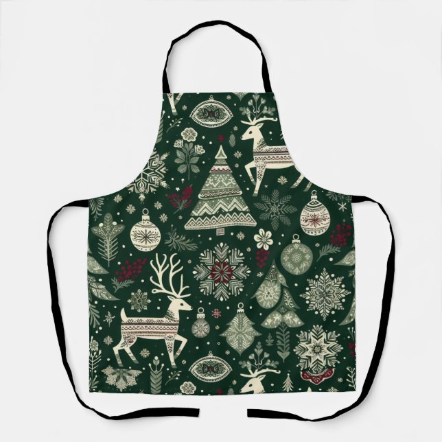 Tablier Noël scandinave (Recto)