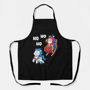 Tablier Noël Unicorne Chemise magique Noël Père Noël S