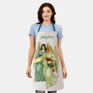 Tablier Noël Vintage, Anges Victoriens Angeliques