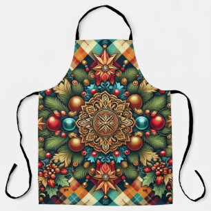Tablier Noël vintage/classique coloré