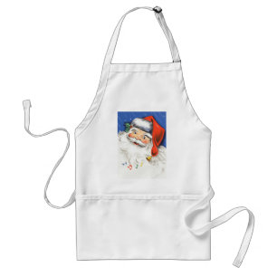 Tablier Noël vintage, joyeux Père Noël avec de la musique