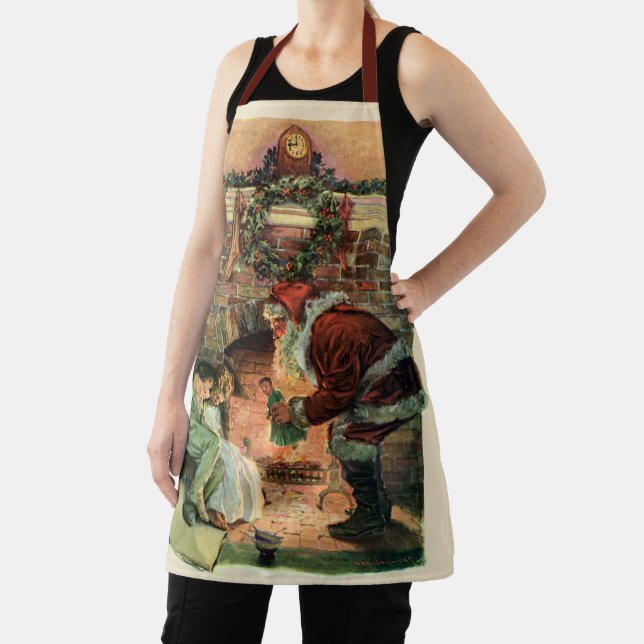 Tablier Noël Vintage, Père Noël Victorien Enfants (Insitu)