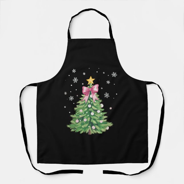 Tablier Noeud de l'arbre de Noël Xmas Vacances (Recto)