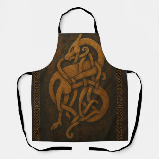 Tablier Nœud de serpent en vieux norrois avec bordure celt