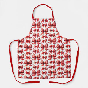 Tablier Nœuds de Noël rouges