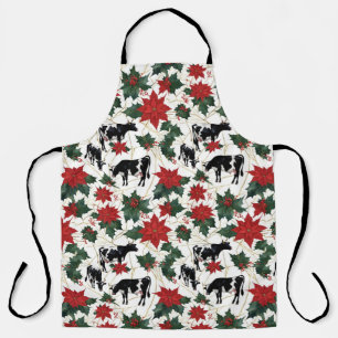 Tablier Noir et blanc Noël Holstein Vaches laitières Flora
