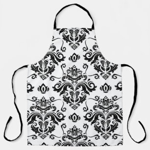 Tablier Noir et blanc oriental : Texture classique