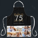 Tablier noir et or faire éditer âge look bonne photo<br><div class="desc">design noir et or avec faire look bon - modifier l'âge pour convenir à votre anniversaire.espace pour 6 photos pour le rendre extra spécial</div>