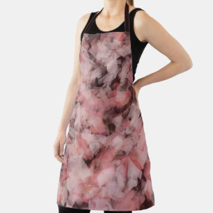 Tablier Noir Gris Rose Blanc Abstrait Géométrique Moderne