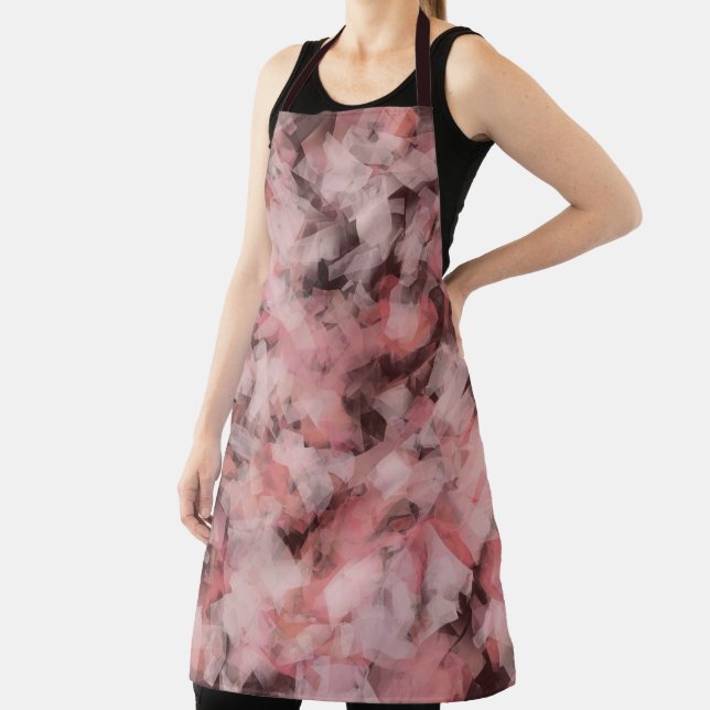 Tablier Noir Gris Rose Blanc Abstrait Géométrique Moderne (Insitu)