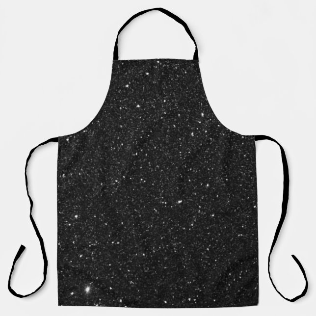 Tablier Noir pailleté brillant scintillant (Recto)