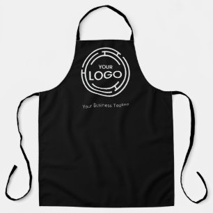 Tablier noir personnalisé avec logo pour entrepris