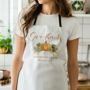Tablier Nom de l'équipe de cuisine de la dinde de Thanksgi
