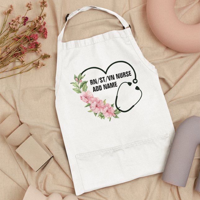 Tablier Nom de l'infirmière étudiante-inscrite-ancienne (Créateur téléchargé)