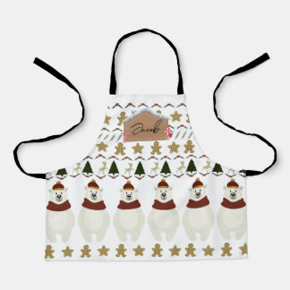 Tablier Nom des garçons Christmas Apron
