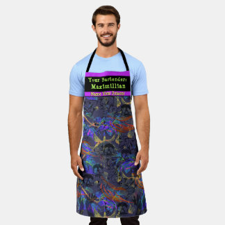 Tablier Nom du barman Votre poison Personnalisé