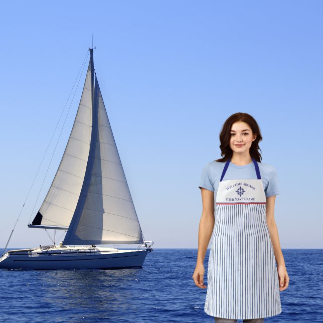 Tablier Nom du bateau Boussole Rose Ancre Naution  (Créateur téléchargé)