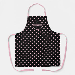 Tablier Nom du Motif Pois rose mignon et chic