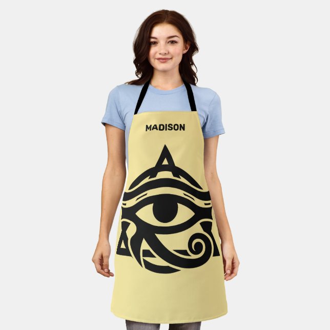 Tablier Nom et couleur personnalisés OEil des Horus (Porté)